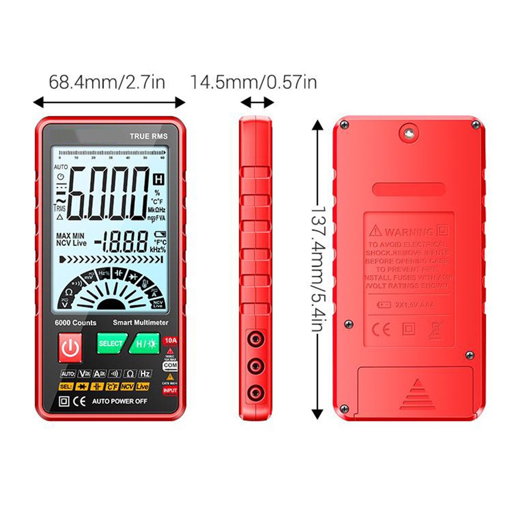 616 Intelligent Digital Display Multimeter Fully Automatic Multimeter 6000Counts