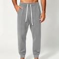 thumbnail image 2 of NEBWOAK Plus Size Mens Sweatpants, Gray Cotton Blend Relaxed Fit Tapered Jogger Pants with Drawstring and Deep Pockets,Size 4XL, 2 of 9