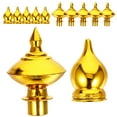 thumbnail image 6 of FONDOTIN 12Pcs Flag Pole Parts Golden Plastic Flag Pole Ball Topper for Visual Enjoyment, 6 of 8
