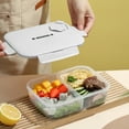 thumbnail image 6 of Heat Resistance Lunch Box, Leak Proof Sealed Compartment Lunch Box, Microwave Freezer Safe Lunch Box, Individual Compartments Food Storage, Compact Convenient, Secure Locking, Easy to Clean, 6 of 6