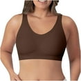 thumbnail image 2 of Fznquz Breathable Women Bras Comfort Push Up Full Coverage No Wire Brown Seamless Everyday Bras, 2 of 5