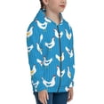 thumbnail image 5 of Xecao Cartoon Chicken Pattern Zip Up Hoodies for Boys Girls, Sweatshirt with Pockets-Medium, 5 of 6