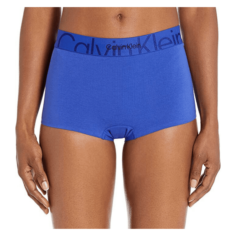 Calvin Klein Women's Embossed Icon Boxer Short, Clematis, Sm 