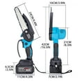 thumbnail image 4 of Hormy Mini Chainsaw Cordless 6 Inch with 2 Battery, Mini Power Chain Saw with Security Switch Handheld Small Chainsaw for Tree Trimming Wood Cutting, 4 of 12