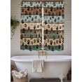 thumbnail image 6 of Dog Paws Printed Living Room Curtains 72 Inches length, Vintage Teal Brown Wooden Farmhouse Window Treatment Curtain Drapes, Light Filtering Drapes for Bedroom Laundry Room, 52"x72", 2 Panels, 6 of 7