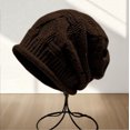 thumbnail image 2 of Women Knit Beanie Hat Rolled Cuff Lightweight Slouchy Winter Warm Cap, 2 of 2