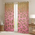 thumbnail image 2 of jejeloiu Chic Leopard Pattern Black Out Curtains,Gold Glitter Print Curtains Pack of 2 (42x63 Each),Jungle Cheetah Bedroom Curtains For Girls Kids,Ultra Soft Home Decor, 2 of 6