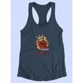 thumbnail image 3 of Rose And Fire Burn Out Racerback Tank Women -Image by Shutterstock, Female Small, 3 of 4