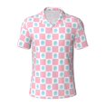 thumbnail image 2 of Daiia Checkerboard With Snowflake Pattern Men’s Polo Shirts,Solid Deck Shirt,Classic Fit, Breathable Cotton Polo for Casual and Sport Wear-Large, 2 of 7