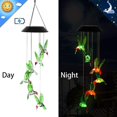 thumbnail image 3 of Carillón de viento Solar LED, carillones de viento para exteriores, luces de lámpara de colibrí que cambian de Color para el hogar, fiesta, patio, decoración de jardín brillar Electrónica, 3 of 5