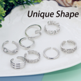 thumbnail image 2 of SUGARMOM 8Pcs Toe Rings for Women Adjustable Gold Toe Ring Set Fashionable Adjustable Rings for Women, 2 of 6