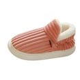 thumbnail image 4 of House Bedroom Slippers for Women Platform Shoes Indoor and Outdoor with Fuzzy Lining Memory Foam Slip on Booties Slippers Red Size 9.5, 4 of 9