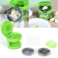 thumbnail image 3 of Picadora de ajo Picadora Cortadora de ajo con contenedor de almacenamiento y 2 cuchillas de acero inoxidable Mini picadora de ajo picadora para suministros de cocina Ecomeon no, 3 of 6