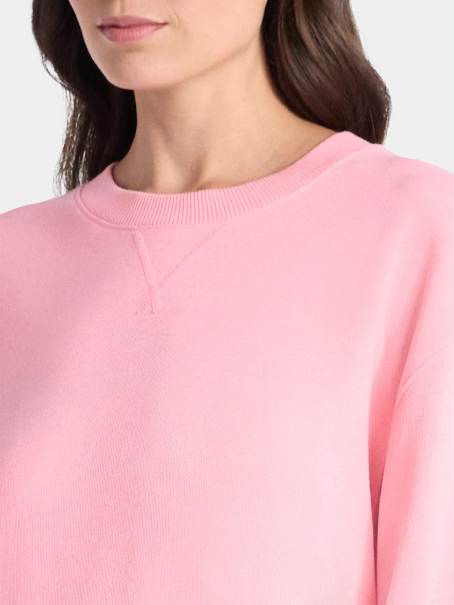 Time and Tru Women's and Women's Plus Crewneck Sweatshirt with Long Sleeves, Sizes XS-4X
