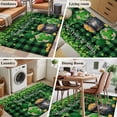 thumbnail image 5 of Area Rug for Living Room, St. Patrick's Day Non-Slip Indoor Large Carpet for Bedroom/Dining Room, Spring Lucky Shamrocks Green Gnomes Plaid Washable Low-Profile Floor Mat Runner Rugs - 2.7 x 5 Ft, 5 of 7