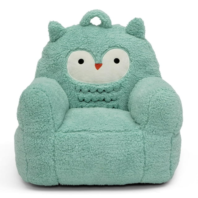 Silla Delta Children Owl Cozee Buddy, color verde azulado, para niños pequeños a partir de 2 años