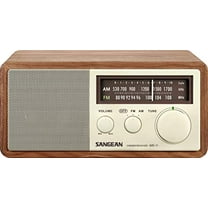 Sangean AM FM Table Top Radio with Bluetooth and AUX, Wooden Cabinet ...