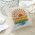 thumbnail image 3 of Summer Outdoor Pillow Covers 18x18 Inch 2 Pcs, Hello Summer and Sea Art Abstract Decorative Throw Pillows,Sunrise Sunset Farmhouse Decor Pillowcase Linen Cushion Cover for Home Couch Sofa Bed, 3 of 5