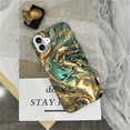 thumbnail image 6 of FKBRCL4U Compatible with iPhone 16 Case, Abstract Gold Teal Fluid Art Pattern for Girl Full Body Design Soft Silicone Drop Shock Scratch Protection for iPhone 16, 6 of 7