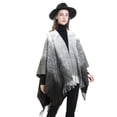 thumbnail image 6 of 2024 New Hot Sale in Europe and America Gradient Plaid Shawl Outer Match Cloak Autumn and Winter Blanket Warm Tassel, 6 of 9