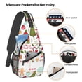 thumbnail image 3 of Lsque Snowflakes Santa Claus Pattern Cross Chest Bag Diagonally – Premium Durable Front Chest Sling with Adjustable Padded Strap, High-Capacity Storage, 3 of 8