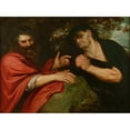 thumbnail image 3 of Peter Paul Rubens 14x11 Black Modern Framed Museum Art Print Titled - Democritus and Heraclitus (1603), 3 of 5