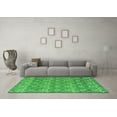 thumbnail image 3 of Ahgly Company Indoor Round Abstract Green Modern Area Rugs, 3' Round, 3 of 4