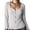 White, variant on Women Notch V Neck Long Sleeve Henley Shirts Casual Slim Fit Blouse Vintage Cottagecore Button Up Tops