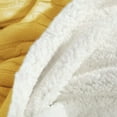 thumbnail image 2 of Flxxie Cotton Cable Knitted Throw Blanket, Sherpa Fleece Throw Blanket Dual Sided (Yellow, 51" x 67"), 2 of 5