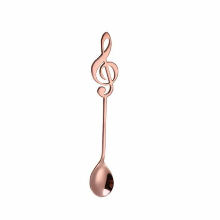 

Stainless Steel Musical Note Dessert Spoon Coffee Stirring Milktea Tea Ice-cream Scoop Tableware
