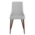 thumbnail image 2 of Set of 2 Mid-Century Fabric & Metal Side Chair in Light Grey, 2 of 7