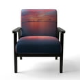 thumbnail image 3 of Designart "Vibrant Panoramic Tropical Seascape Sunset VII" Upholstered Nautical & Coastal Accent Chair and Arm Chair, 3 of 5
