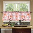 thumbnail image 4 of Yayeee Kitchen Curtains Set of 2 Light Filtering 57"x36" Over Sink Window Panels, Cute Pink Halloween, 4 of 7
