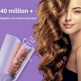 thumbnail image 4 of Homessencials Hair Styling Tool with Negative Ionic Technology, Romantic French Egg Roll Curling Iron 32mm, Anti-Scald Adjustable Temperatures for Quickly Creating Smooth Waves (Pink), 4 of 9
