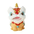 thumbnail image 3 of QSTDGVPW Chinese Lion Dance Statue Animal Sculpture Decorative Traditional Resin Figurine Red, 3 of 9