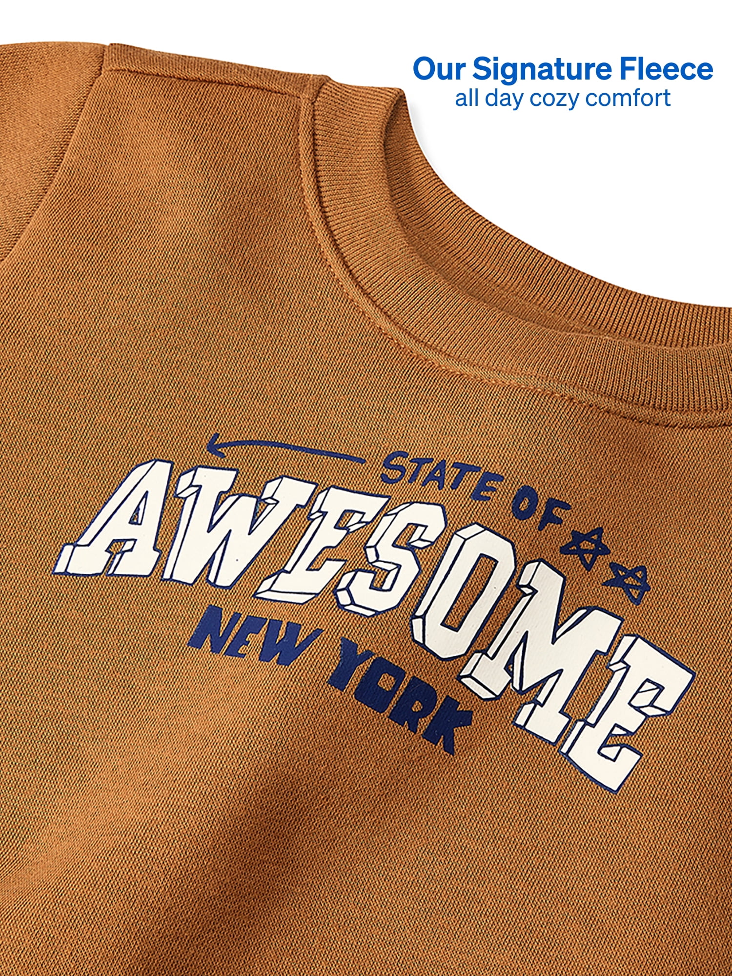 Garanimals Baby & Toddler Boys Graphic Fleece Crewneck Sweatshirt, Sizes 0-6T