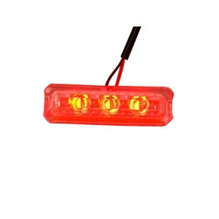 Logisys MD5RD MDLED5RD Red Clear Water Resistant 3 LED Step Light - NEW Logisys MD5RD MDLED5RD Red Clear Water Resistant 3 LED Step Light - NEW