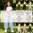 thumbnail image 4 of Kids Girls Baggy Sweatpants Elastic Waist Jogger Pants with Cuffed Ankles Loose Fit Lounge Trousers 4-14Y, 4 of 8