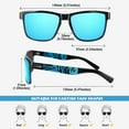 thumbnail image 5 of LINVO Polarized Sunglasses for Men Women Square Mirrored Trendy Shades for Fishing Beach Driving UV400 Protection-2 Pairs, 5 of 7