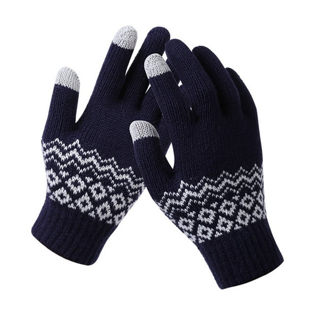 Minnieouse Guantes de punto Chic Hand Covers Hands Wrap Warmer Ropa Accesorios Invierno Adultos Touch Screen Knit Glove White guantes y mitones El color cian Minnieouse AP011252-04B