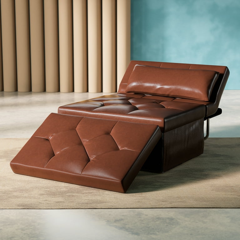 Leather Sofa Bed Lounger | Baci Living Room