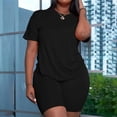thumbnail image 2 of ibiyuan Women Sets 2 Piece Outfits Women's Casual Printed Shirt and High Waist Shorts Two Piece Set Comfortable Loose Fit Summer Outfit, 2 of 8