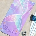Personalized Beach Towels For Kids Adults With Names, Mermaid Custom