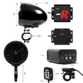 thumbnail image 4 of Sistema de Amplificador GoHawk TJ4-R Impermeable Bluetooth en Negro para Manubrio de 1 a 1.5 Pulgada, 4 of 9