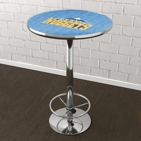 Denver Nuggets NBA City Chrome Pub Table - Powder Blue, Yellow