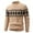 Khaki, variant on Qulqfy Soft Mens Sweaters Ribbed Knit Fair Isle Beige Casual Textured Long Sleeve Fall Mock Neck Winter Sweater Men's Shirts L
