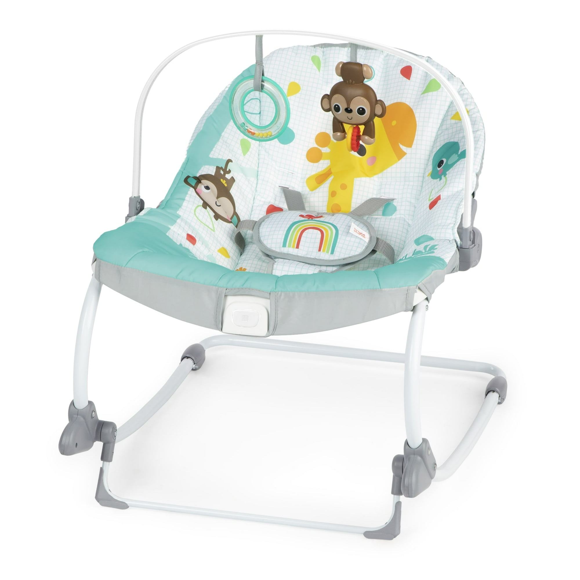Bright Starts Wild Vibes Baby Infant to Toddler Rocker Chair with Vibrations Newborn Unisex