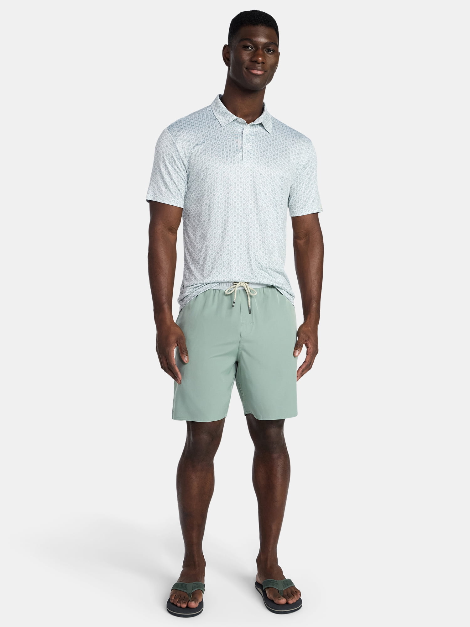 Laguna Men's Polos Shirt and 7" Volley Shorts Swim Set, 2-Piece, Sizes M-2XL