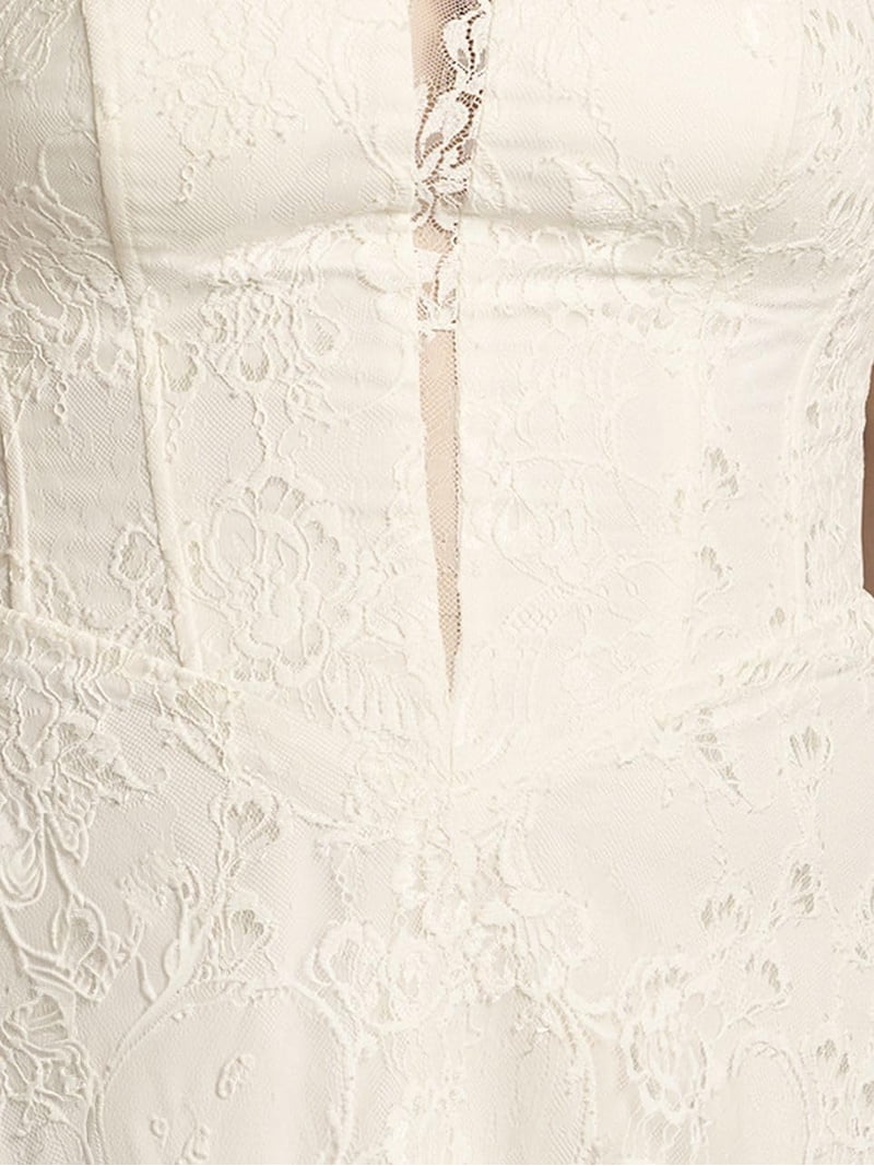 David's Bridal, The Edit by DB Studio Women's Strapless A-Line Corset Wedding  Dress, Full Length, Lace