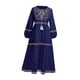 thumbnail image 2 of Vestido bohemio de manga larga para mujer Fernando de Lino y algodón azul, 2 of 8